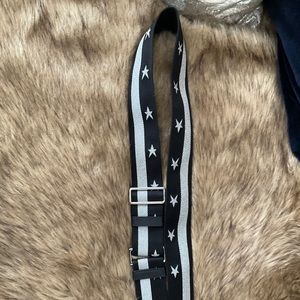 Marc Jacobs black and silver stars guitar strap